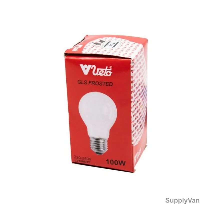 Veto GLS Frosted Light Bulb, LV100E27, 100W, E27, 2700K, Warm White — image 1