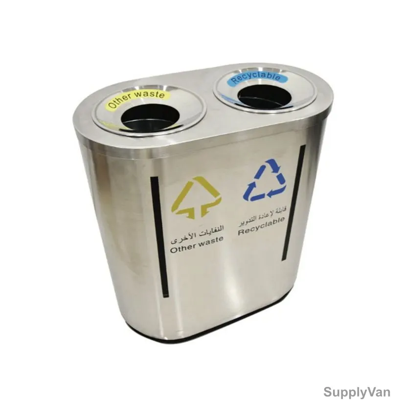 Akc Trash Bin, RB04, Metal, 120 Ltrs, Silver