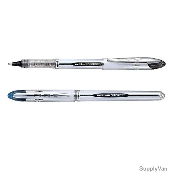 Uni-Ball Ball Point Pen, UB200-BEB, Vision Elite, 0.8MM Tip, Blue/Black, 12 Pcs/Set