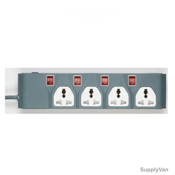 Olsenmark Extension Socket, OMES1728, 4 Way, 4 Mtrs, Blue
