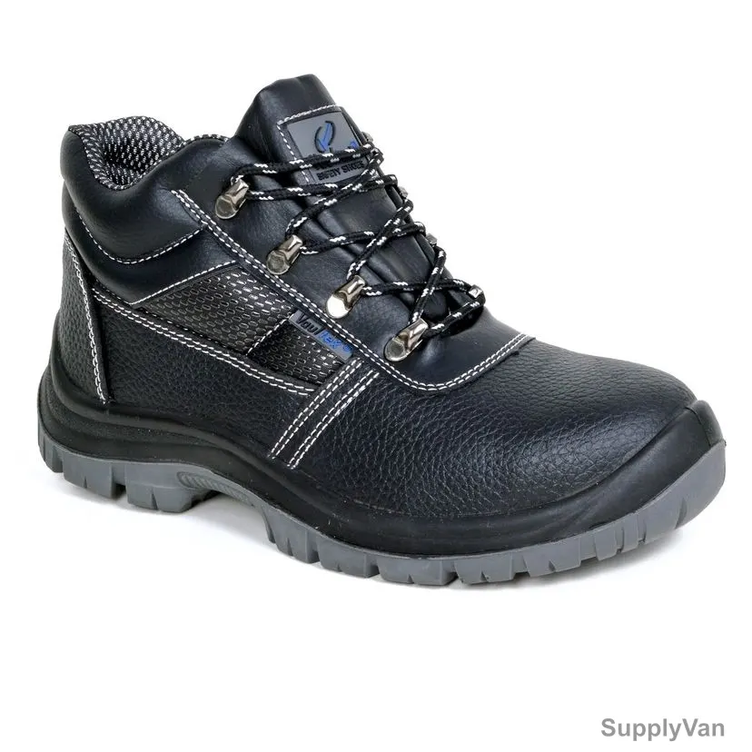 Vaultex High Ankle Steel Toe Safety Shoes, AHV, Leather, Size38, Black