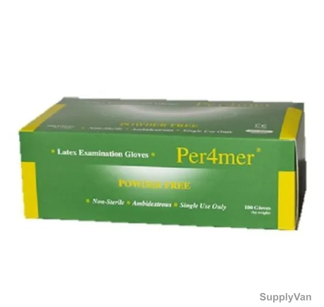 Per4mer Powder Free Examination Gloves, XL, 100 Pcs/Pack