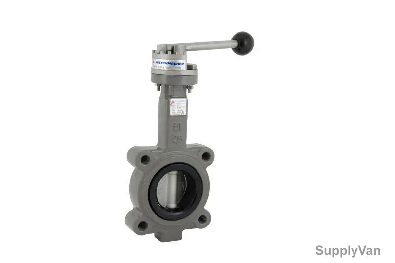 Kistenmacher Lever Lug Type Butterfly Valve, EGK-BV-DN125-PN16-L, 5 Inch, DI, 16bar