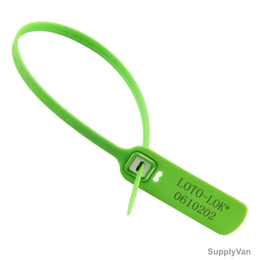 Loto-Lok Security Seal, PS-ERPS-GN400, Polypropylene, 400MM, Green, 50 Pcs/Pack