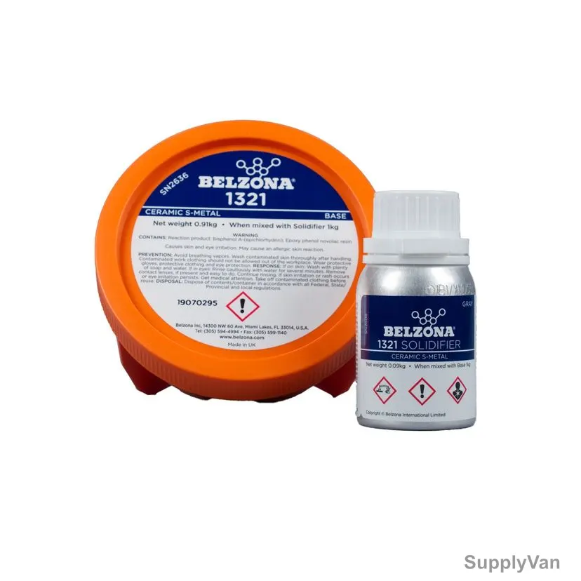 Belzona Ceramic S-Metal Epoxy Coating Base and Solidifier, B1321, 1300 Series, 1 Kg
