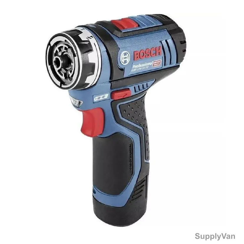 Bosch Professional Cordless Drill With 2Pcs 2.0Ah Battery, GSR-12V-15-FC, 12V, 30 Nm, 1-10MM Chuck Capacity — image 1