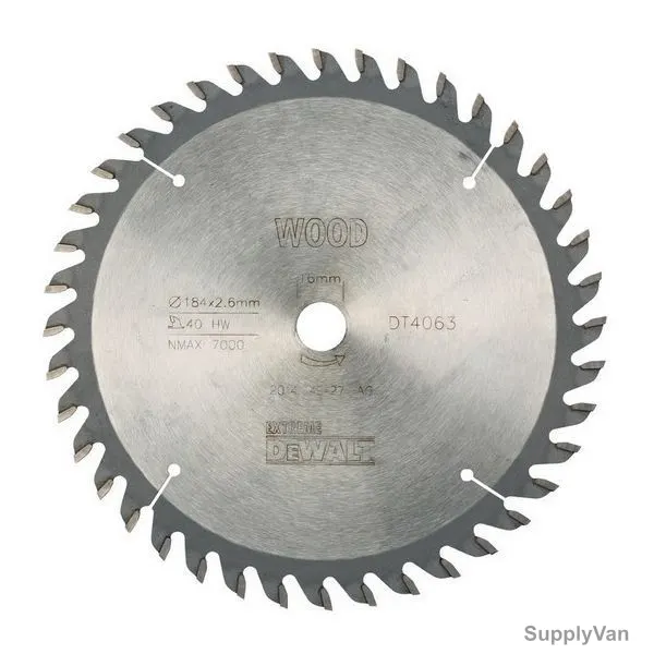 Dewalt Extreme Circular Saw Blade, DT4063-QZ, 184x20MM, 40 Teeth