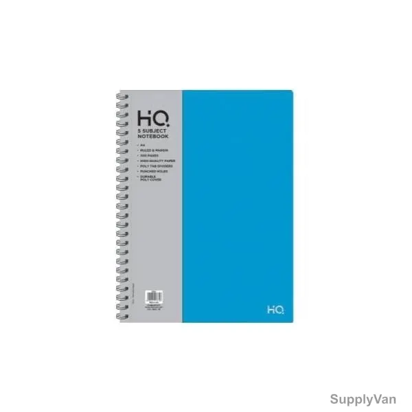 Navneet HQ 5 Subject Wiro Notebook, NAV85830, A4, 150 Sheets, Blue  — image 1