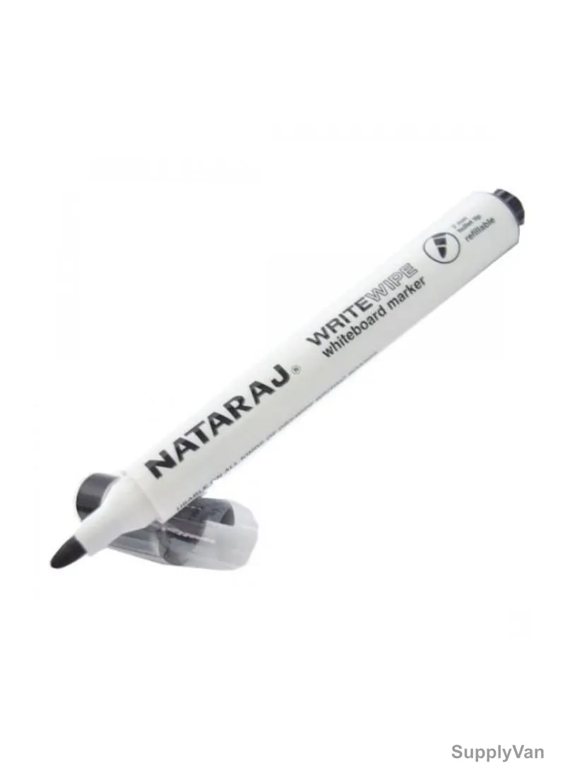 Nataraj White Board Marker, HP210800003, 2MM, Red, Bullet Point Tip