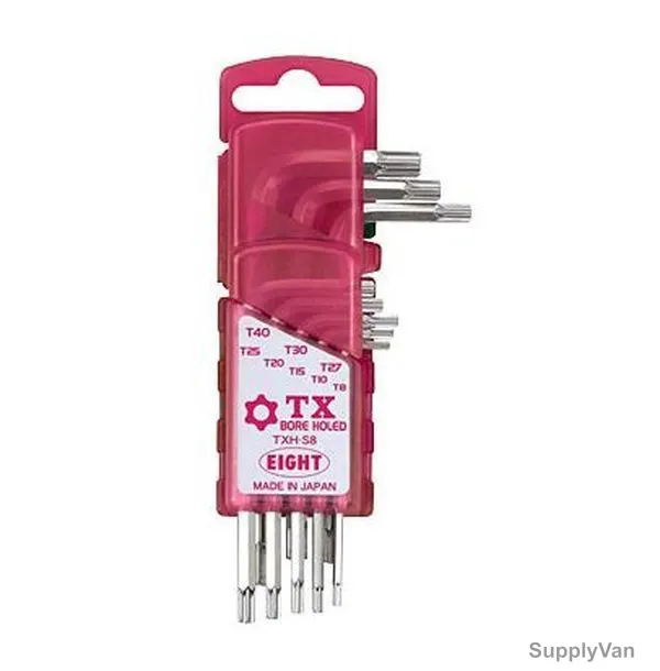 Eight Torx Borehole Wrench Set, TXH-S8, 8PCS