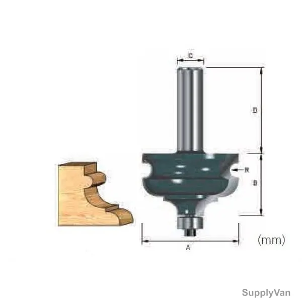 Makita Decorative Bead Bit, D-11754, 44.45x28.6MM