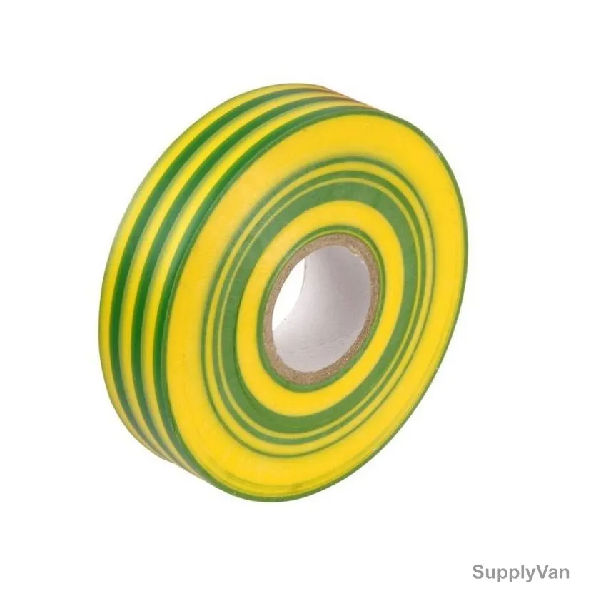Vini Insulation Tape, PVC, 19MM Width x 10 Yards Length, Yellow/Green