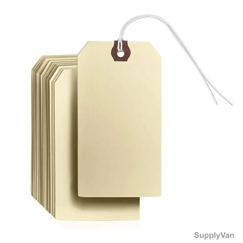 Shipping Tag With String, Paper, 50MM Width x 90MM Length, 1000 Pcs/Pack — image 1