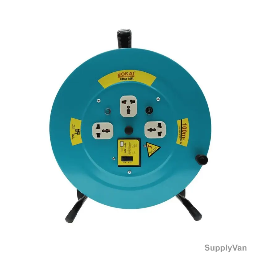 Bonai Heavy Duty Cable Reel, BN-HK95, 220-240V, 100 Mtrs Cable Length, Blue — image 1