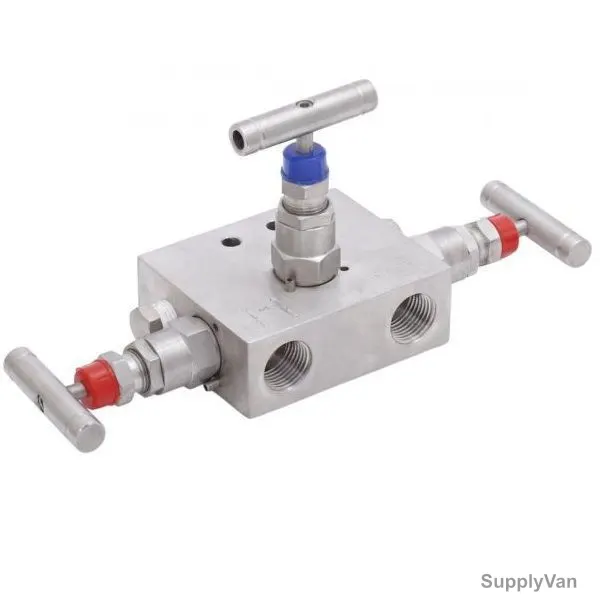 Calcon 3 Way Manifold Valve, 1/2 Inch, FNPT