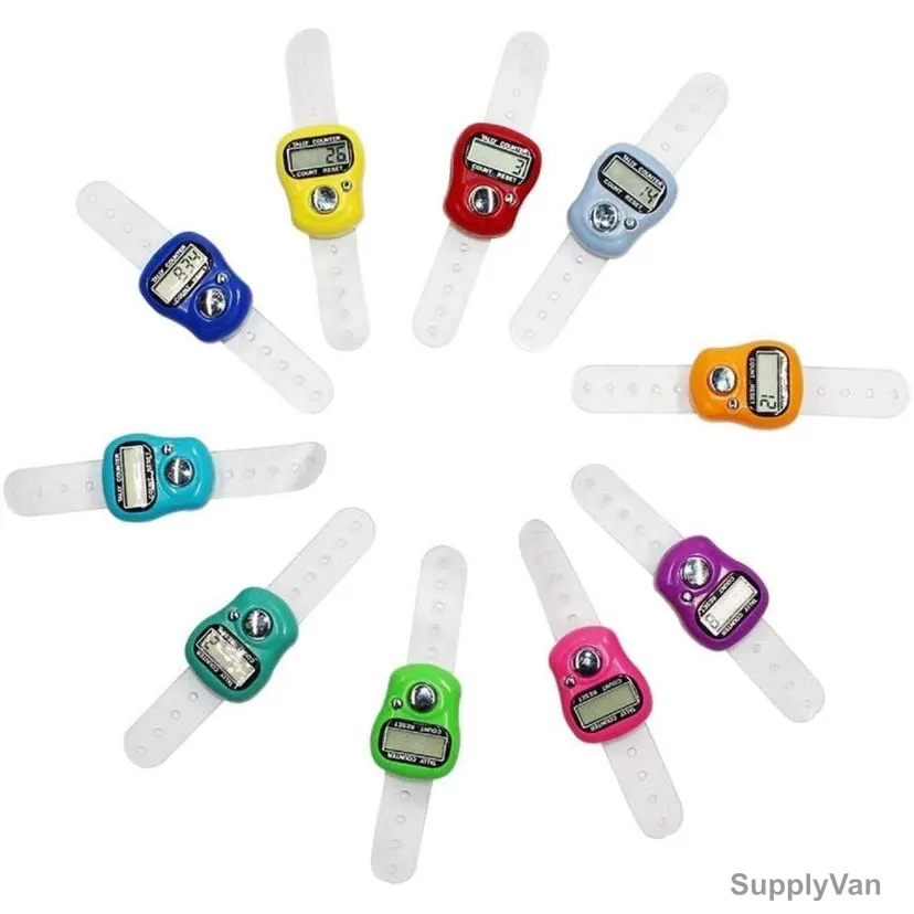 Mini Held Finger Tally Counter, Multicolor, 24 Pcs/Pack
