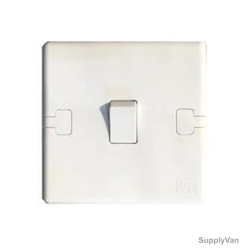 Mk Single Pole Electrical Switch, E8870WHI, Essential, Polycarbonate, 1 Gang, 1 Way, 10A, White