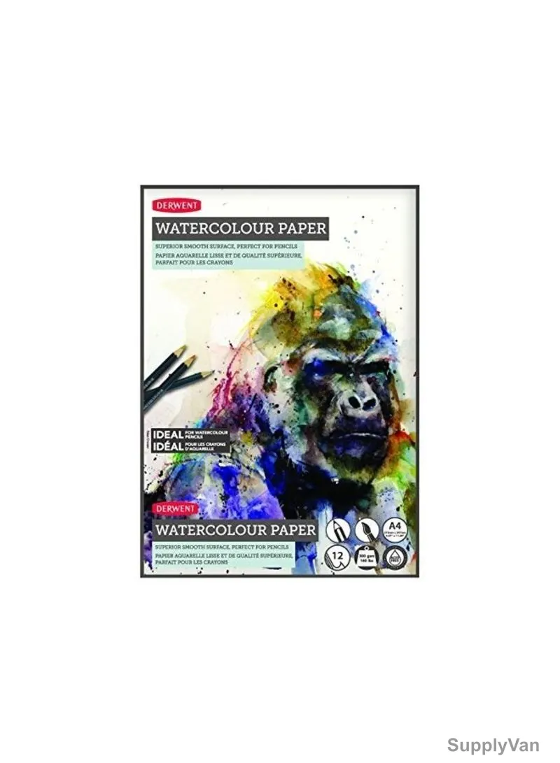 Derwent Watercolour Paper, RXL2301970, A4, 300 gsm, Multicolor