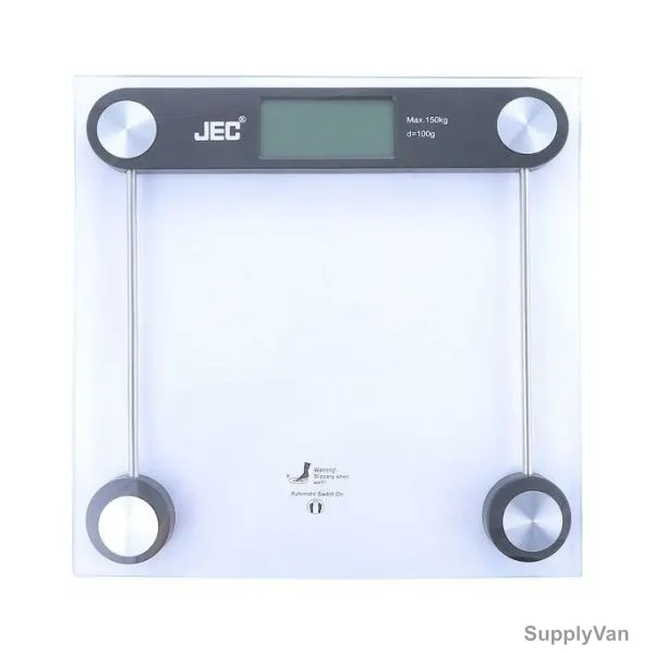 JEC Tempered Glass Platform Digital Scale, EPS-2021, White