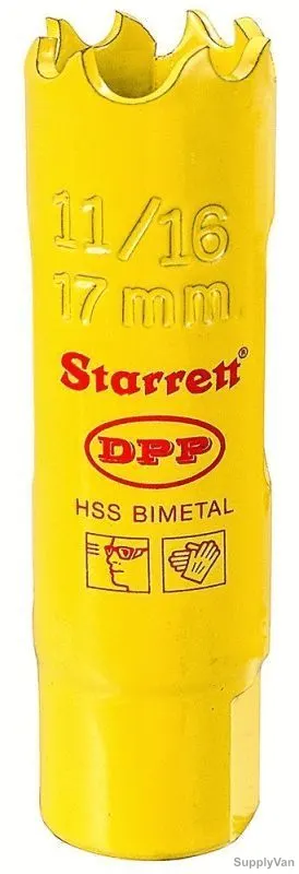 Starrett Dual Pitch Professional Hole Saw, DH1016, 17mm