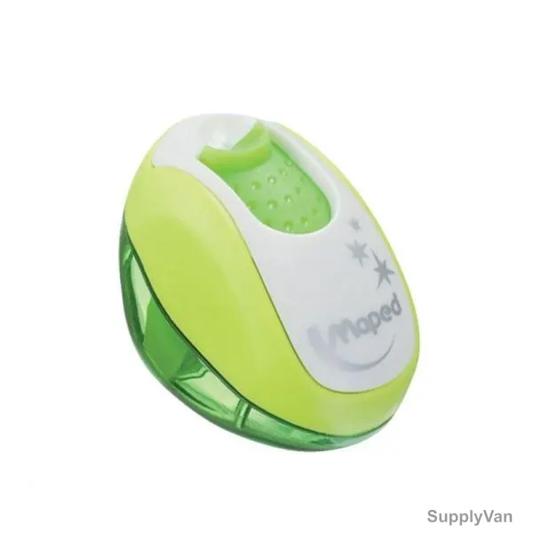 Maped Clean Pencil Sharpener, MD-030110, 1 Hole, Green