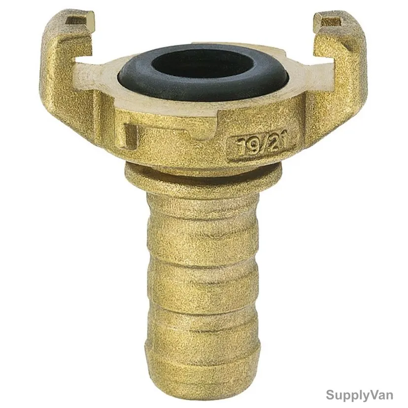 Ludecke Claw Coupling With Hose Barb, MKS-42-19, Brass, 42MM Claw Size, 10 Pcs/Pack