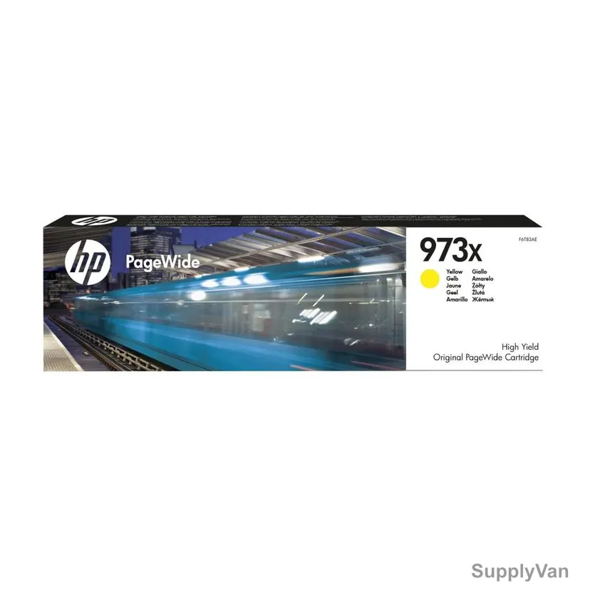 HP High Yield Original PageWide Cartridge, F6T83AE, 973X, Yellow — image 1