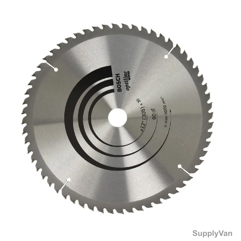 Bosch Wood Circular Saw Blade, 2608640921, TCT, 60T, 30MM Bore Dia x 305MM Dia, 5 Pcs/Pack