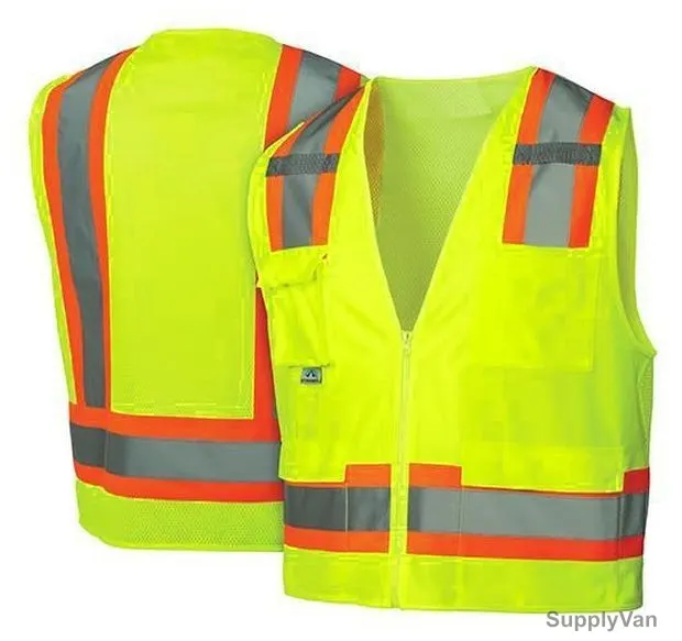 Pyramex High Visibility Safety Vest, RVZ2400, Lime, M