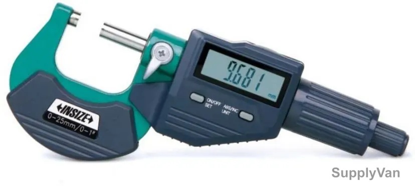 Insize Digital Outside Micrometer, ISZ-3109-25A, 0-25MM, Green — image 1
