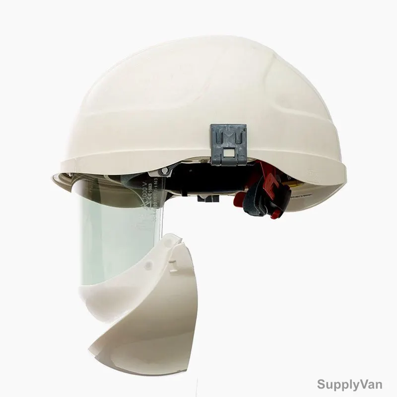 BSD HRC 2 Helmet With Integrated Face Shield, ErgoSIntec Plus, Polycarbonate, 14.0 Cal/SQ.CM, Class E, Universal, White — image 1