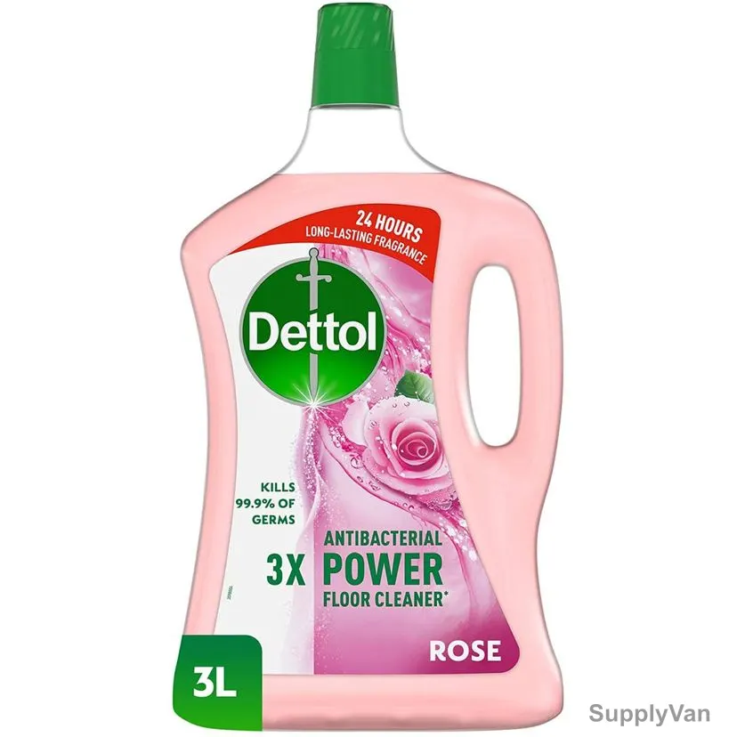 Dettol Antibacterial Power Floor Cleaner, Rose, 3 Ltrs — image 1