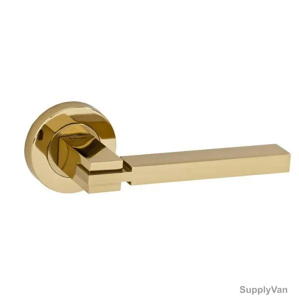Doganlar Door Handle, Beta, Zinc, Gold Plated