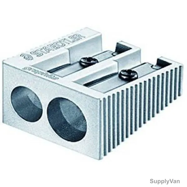 Staedtler Metal Pencil Sharpener, ST-510-20, 2 Hole, Silver, 20 Pcs/Pack