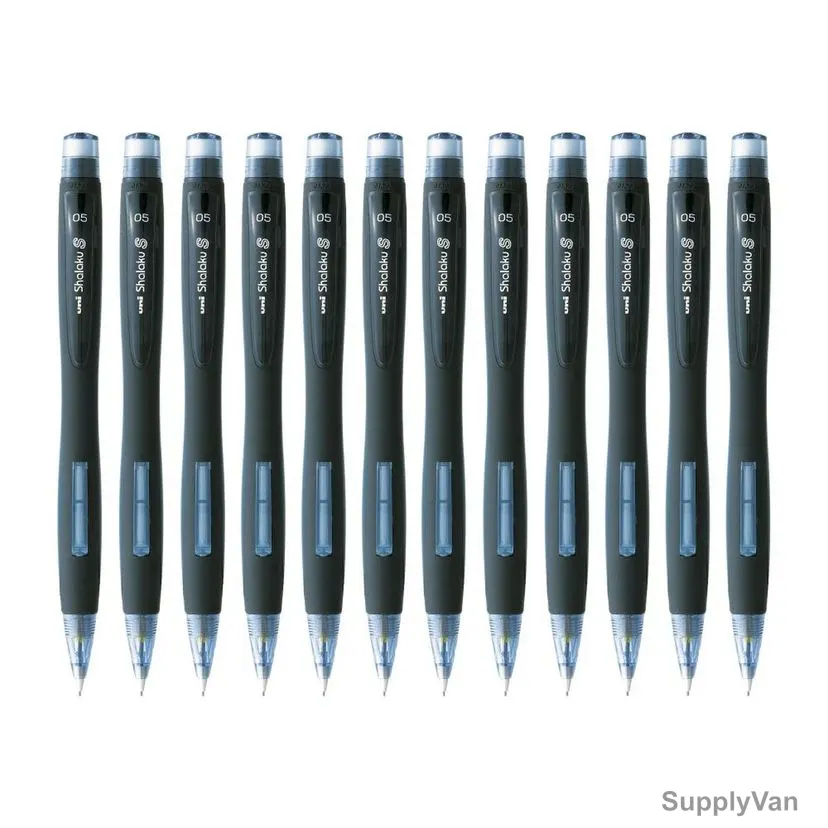Uni-Ball Shalaku S Mechanical Pencil, M5-228-BK, 0.5MM Tip Size, Black, 12 Pcs/Pack