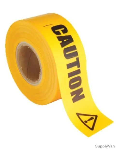 Workman Warning Tape, WT-AT-CAUTION-YELLOW, Message, 3 Inch x 250 Mtrs