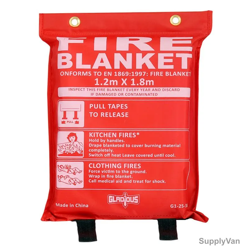 Gladious Fire Blanket, G125332021, Fiber Glass, 1.2 x 1.8 Mtrs, Gold