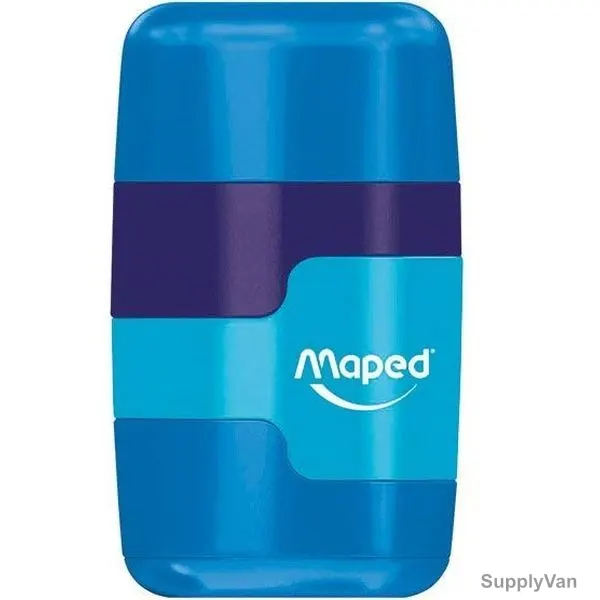 Maped Connect Soft Touch Display Pencil Sharpener With Eraser, MD-049221, 2 Hole, Blue, 20 Pcs/Pack