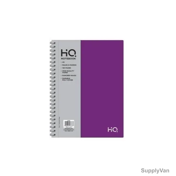 Navneet HQ Wiro Notebook, NAV85822, A5, 80 Sheets, Purple