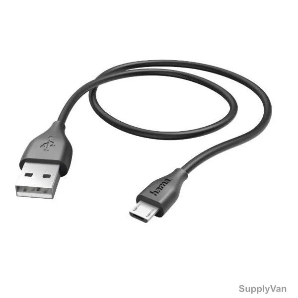 Hama Micro USB Cable, HA123578, 1.5 Mtrs, Black