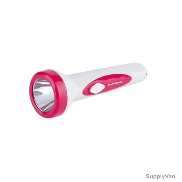Olsenmark LED Flashlight, OMFL2757, 1500mAh, 3W, Pink and White