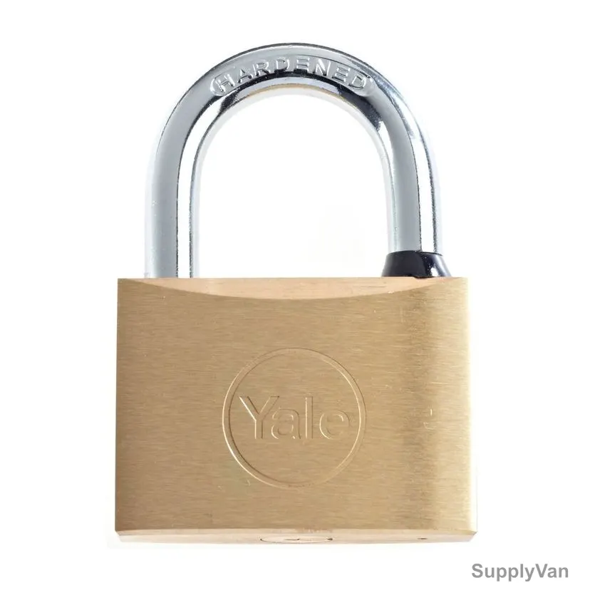 Yale Padlock, 110 Series, Brass/Steel, 70MM Width x 30MM Shackle Dia