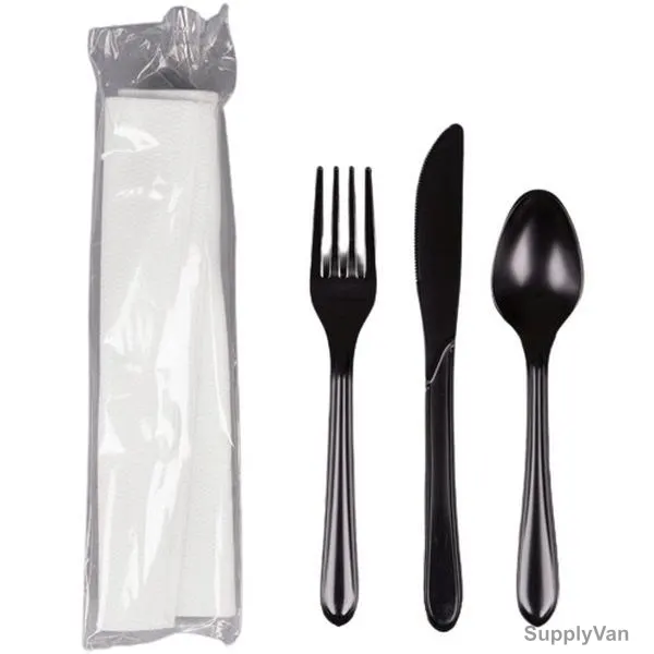 Dfac Pack Heavy Duty Cutlery Set With 2 Ply Napkin, 400 Pcs/Carton — image 1