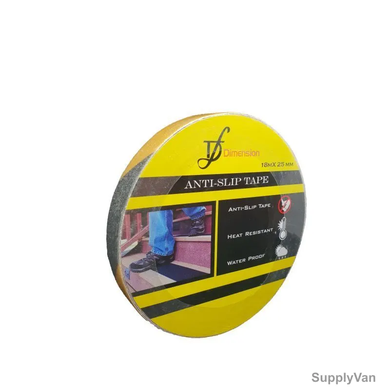 Dimension Anti-Slip Tape, 811-60-2518-BY, 25MM x 18 Mtr, Black/Yellow