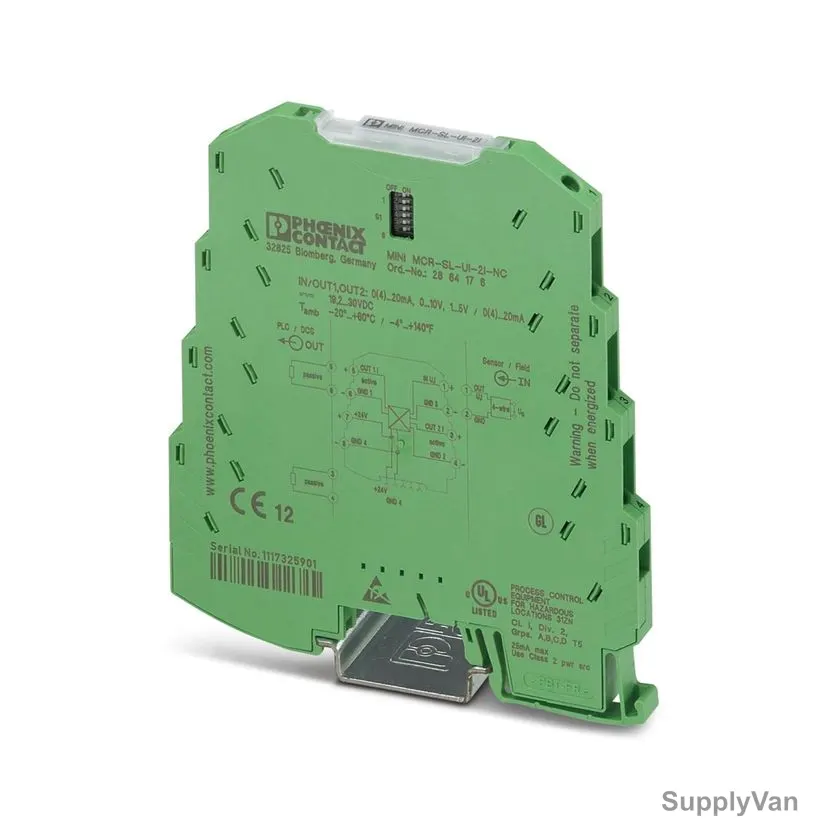 Phoenix Contact Mini Analog Input Signal Conditioner, MCR-SL-UI-2I-NC, 50VAC, 2 Channels, 50mA