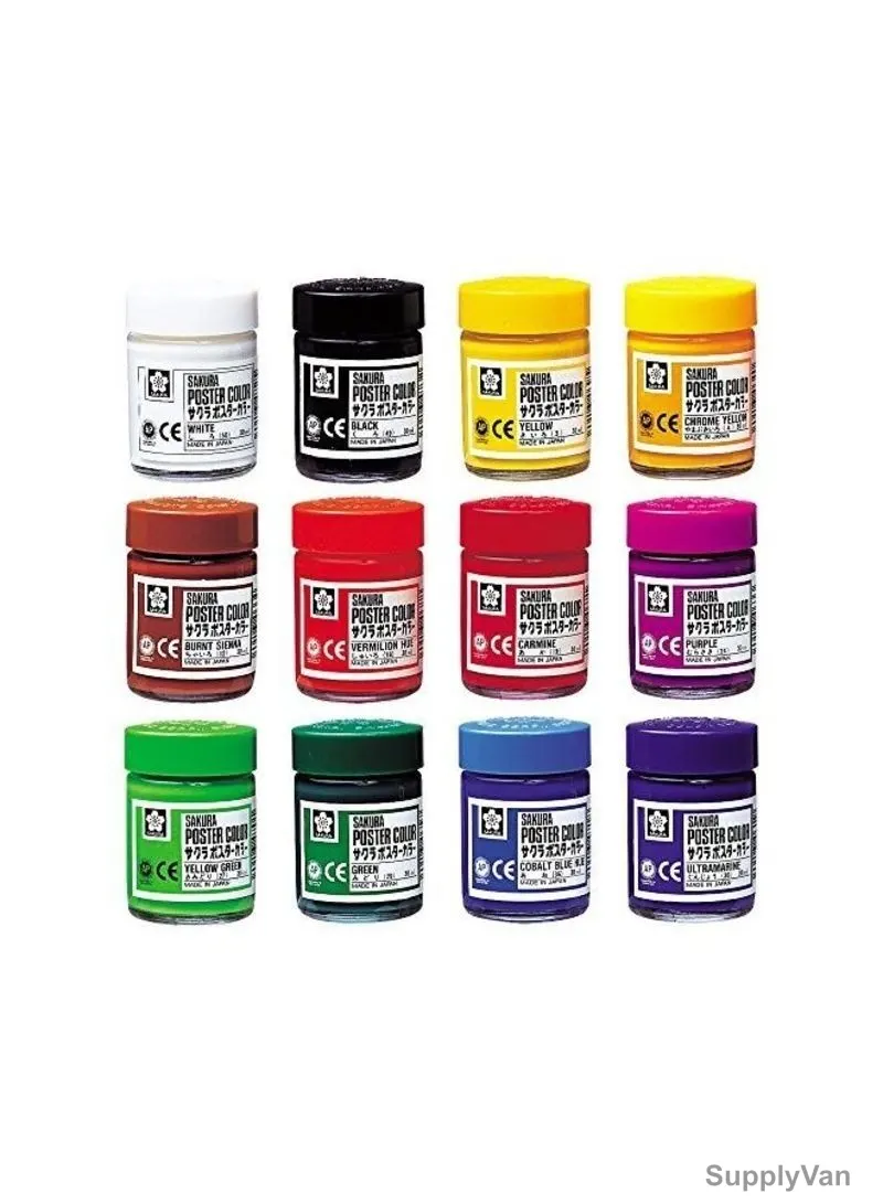 Sakura Poster Colour Set, SKPW-12, 12 Colour