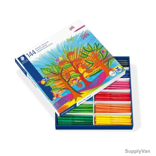 Staedtler 325-WP24 Fiber Tip Pen With Color Book, STP-PACK-162, Assorted Colors, 24 Pcs/Set — image 1