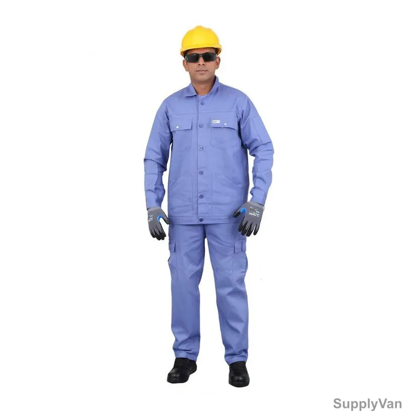 Vaultex Pant and Shirt Set, RKO, 100% Cotton, 200 GSM, Free Size, Petrol Blue