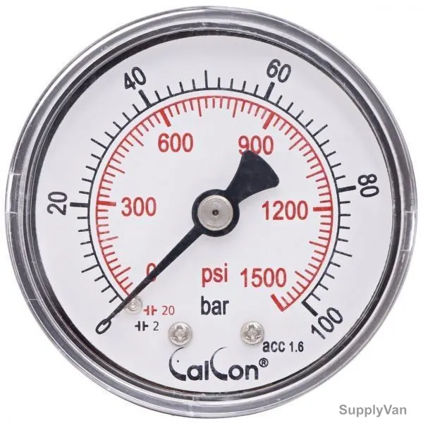 Calcon Pressure Gauge, CC10D, 50MM, 1/8 Inch, BSP, 0-100 Bar — image 1