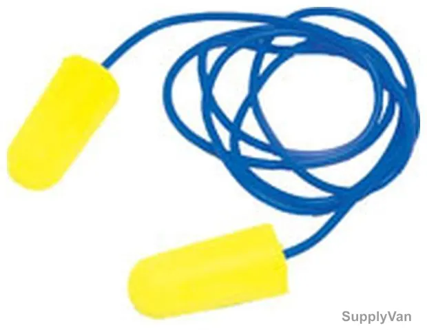 3M Corded Ear Plug, 232800, Yellow/Blue, 200 Pcs/Pack